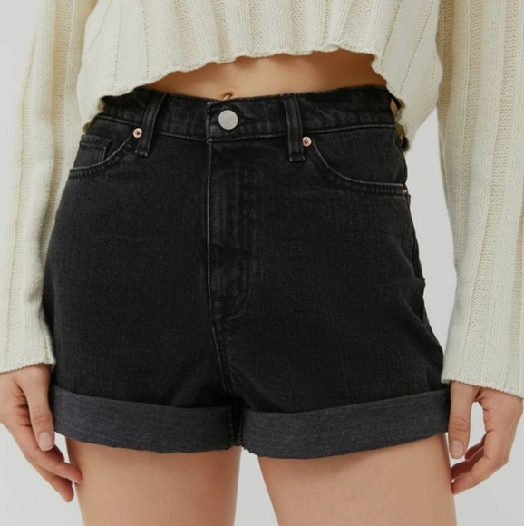 Boohoo Blue Black Denim Shorts - Picture 4 of 4
